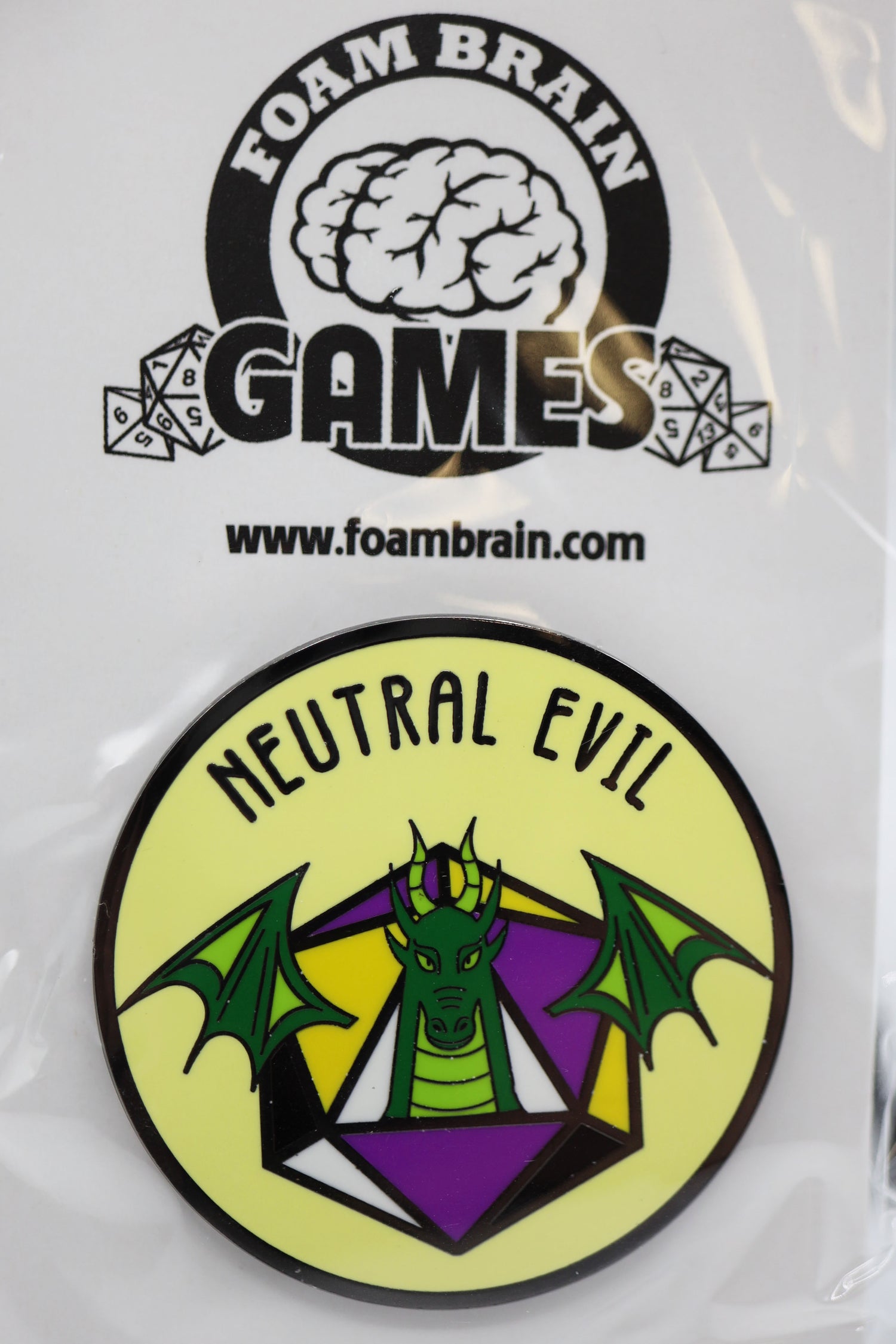 Pride Flag Alignment Pin: Nonbinary Enamel Pin Foam Brain Games