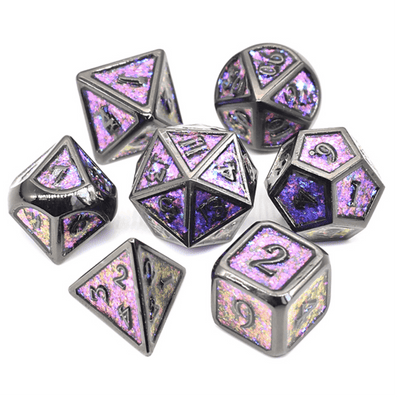 Color Shifting: Night Sky - Metal RPG Dice Set Metal Dice Foam Brain Games