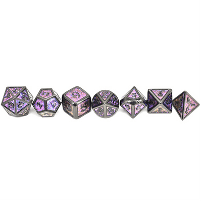 Color Shifting: Night Sky - Metal RPG Dice Set Metal Dice Foam Brain Games