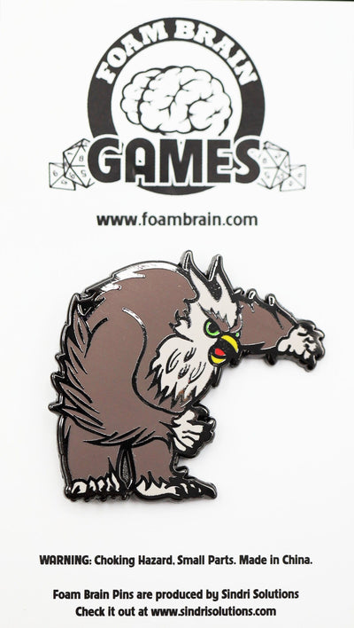 Monster Index Pin - Owl Bear Enamel Pin Foam Brain Games