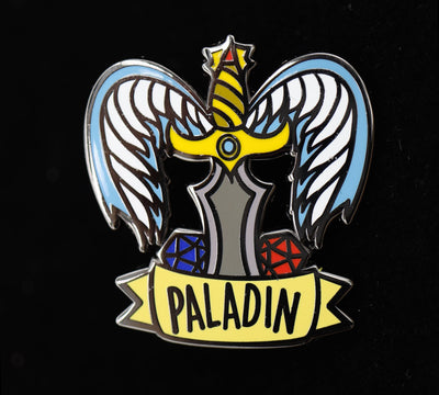 Banner Class Pin - Paladin Enamel Pin Foam Brain Games
