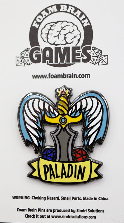 Banner Class Pin - Paladin Enamel Pin Foam Brain Games