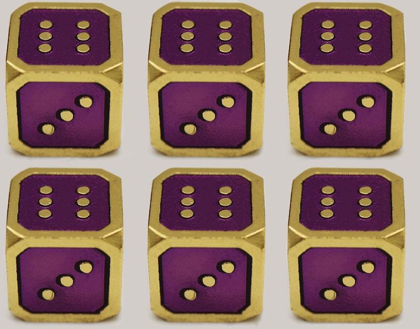 12mm Metal Pip D6 Dice Metal Dice Foam Brain Games