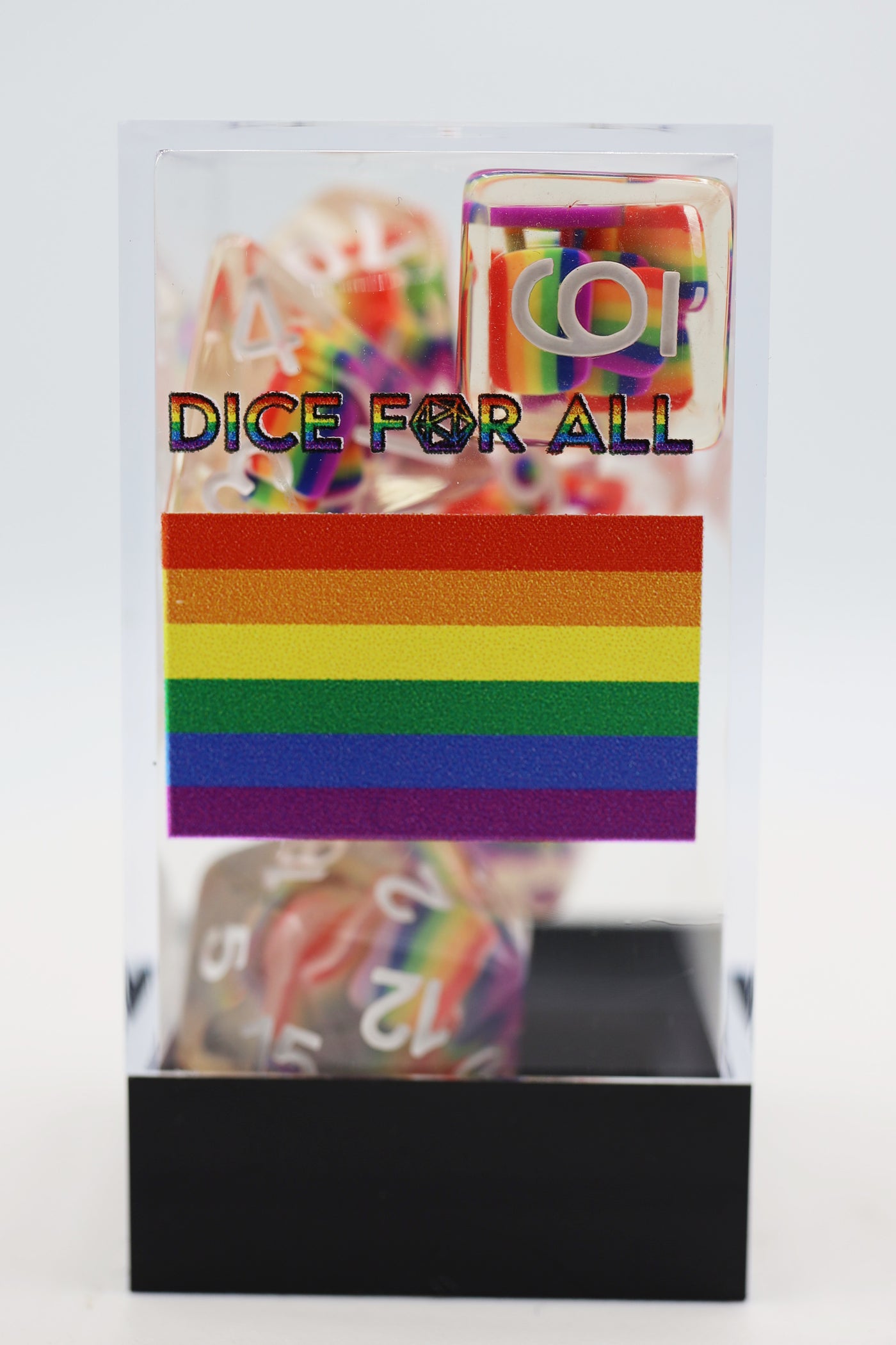 Rainbow Flag RPG Dice Set Plastic Dice Foam Brain Games