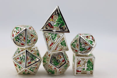 Silver Bells - Metal RPG Dice Set Metal Dice Foam Brain Games