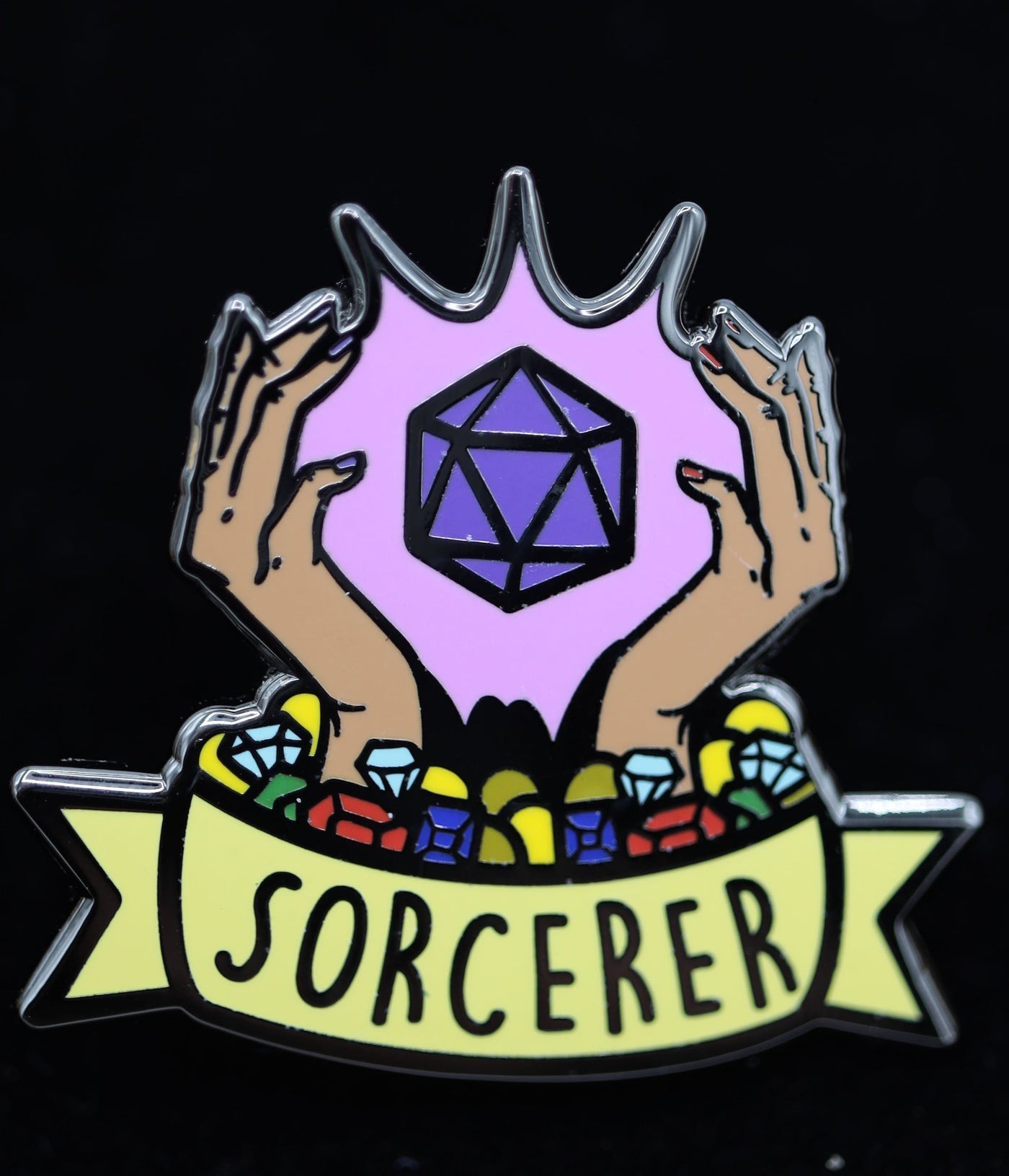 Banner Class Pin - Sorcerer Enamel Pin Foam Brain Games