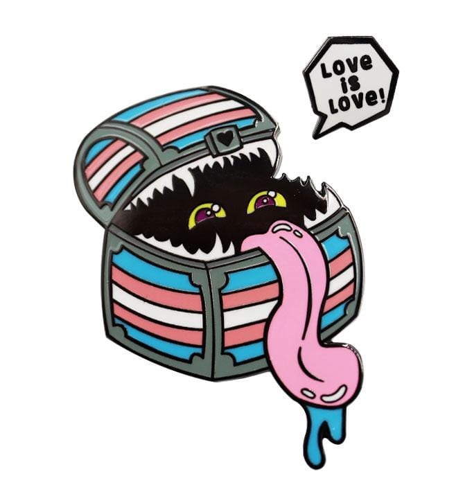 Enamel Mimic  Pride Pin - Transgender Enamel Pin Foam Brain Games