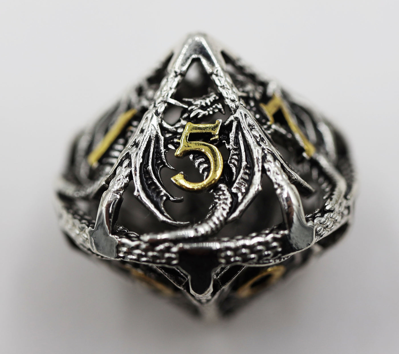 Dragon Essence: Voracious - Hollow Metal RPG Dice Set Metal Dice Foam Brain Games