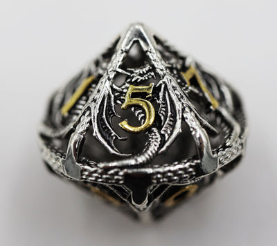 Dragon Essence: Voracious - Hollow Metal RPG Dice Set Metal Dice Foam Brain Games