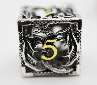 Dragon Essence: Voracious - Hollow Metal RPG Dice Set Metal Dice Foam Brain Games