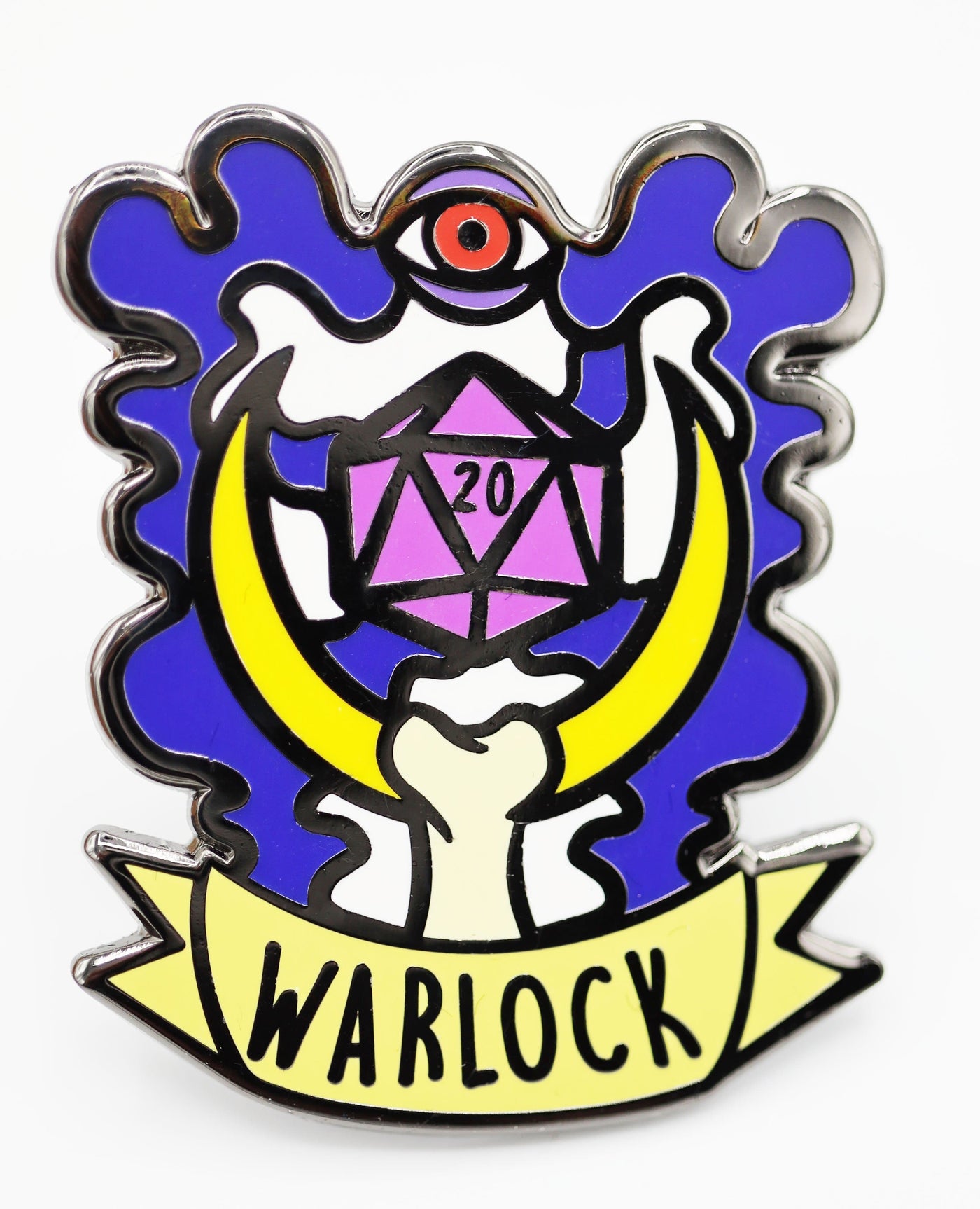 Banner Class Pin - Warlock Enamel Pin Foam Brain Games