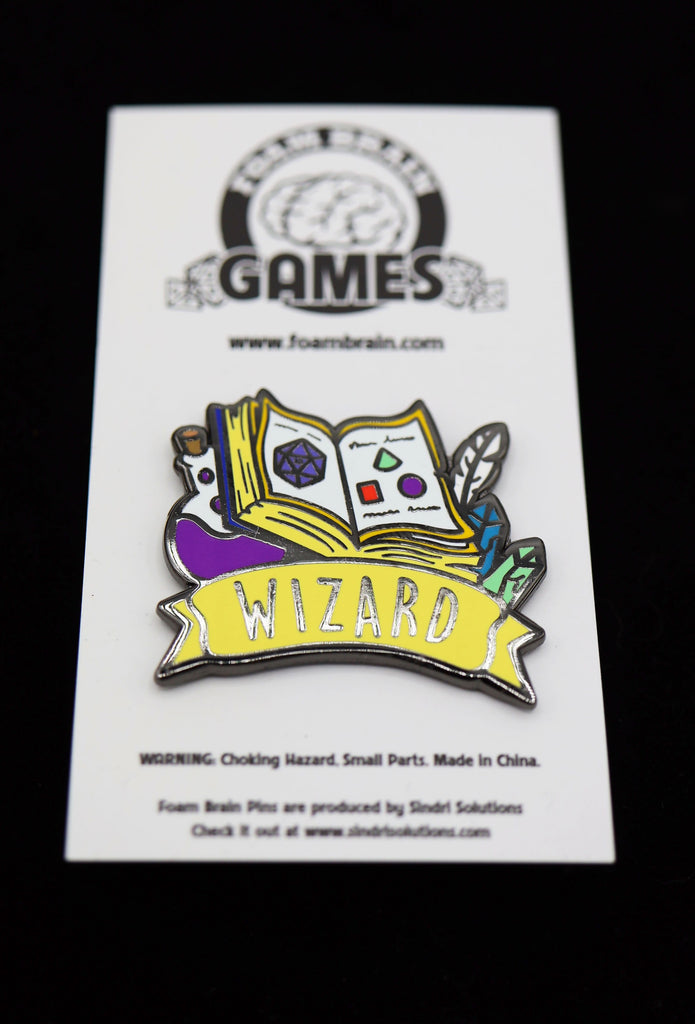 Banner Class Pin - Wizard Enamel Pin Foam Brain Games
